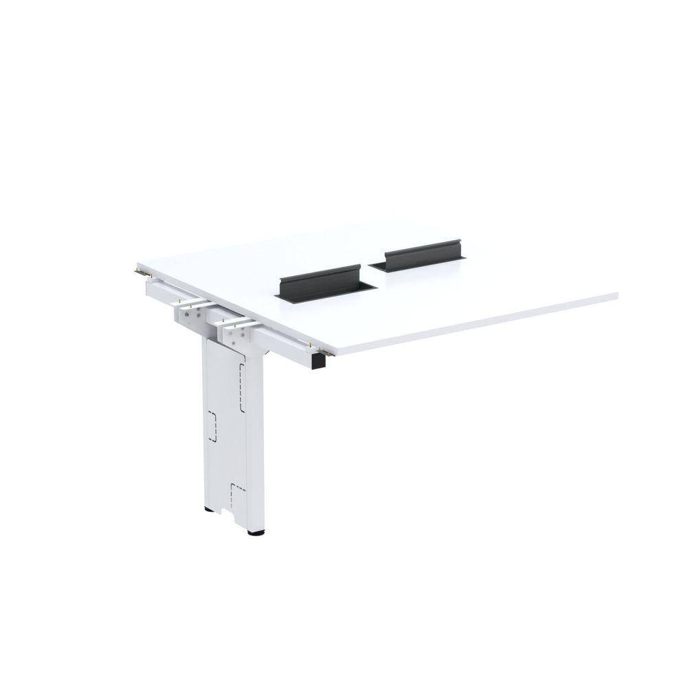Complemento de Mesa Plataforma para Coworking para 2 Pessoas 120X140 Branco