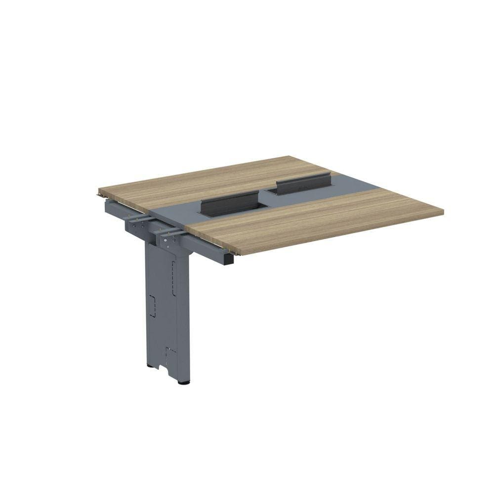 Complemento de Mesa Plataforma para Coworking para 2 Pessoas 150X140 Noce Naturalle/Grafito