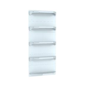 Kit 5 Bandejas Para Gondola Canto 202 Fit 40/60 Branco Spe