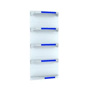 Kit 5 Bandejas Para Gondola Canto 202 Fit 40/60 Branco Pe Az