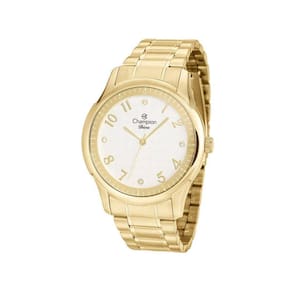 Relógio Champion Feminino Dourado Lançamento Com Strass +