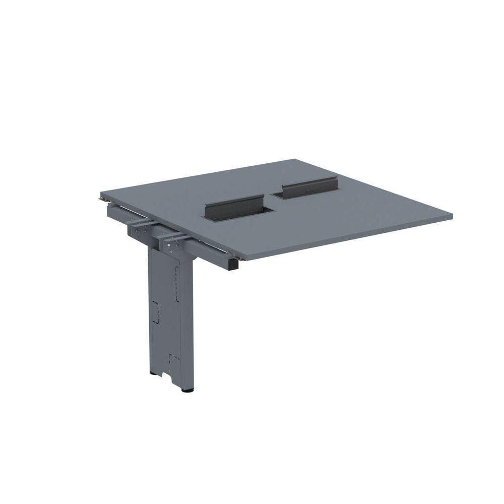 Complemento de Mesa Plataforma para Coworking para 2 Pessoas 160X140 Grafito/Grafito