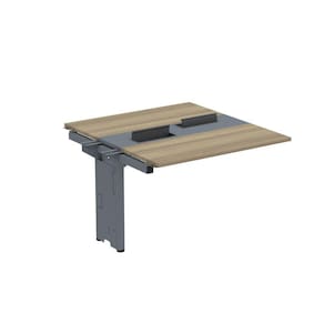 Complemento de Mesa Plataforma para Coworking para 2 Pessoas 160X140 Noce Naturalle/Grafito