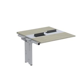 Complemento de Mesa Plataforma para Coworking para 2 Pessoas 160X140 Nogueira Casablanca/Cinza