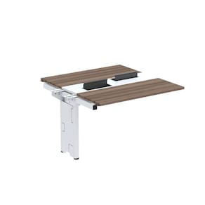 Complemento de Mesa Plataforma para Coworking para 2 Pessoas 160X140 Walnut/Branco