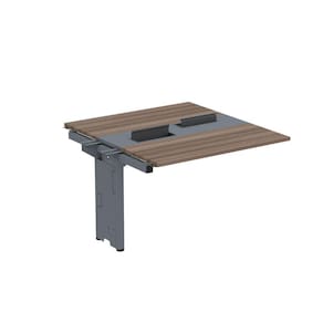 Complemento de Mesa Plataforma para Coworking para 2 Pessoas 140X140 Walnut/Grafito