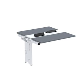 Complemento de Mesa Plataforma para Coworking para 2 Pessoas 160X140 Grafito/Branco