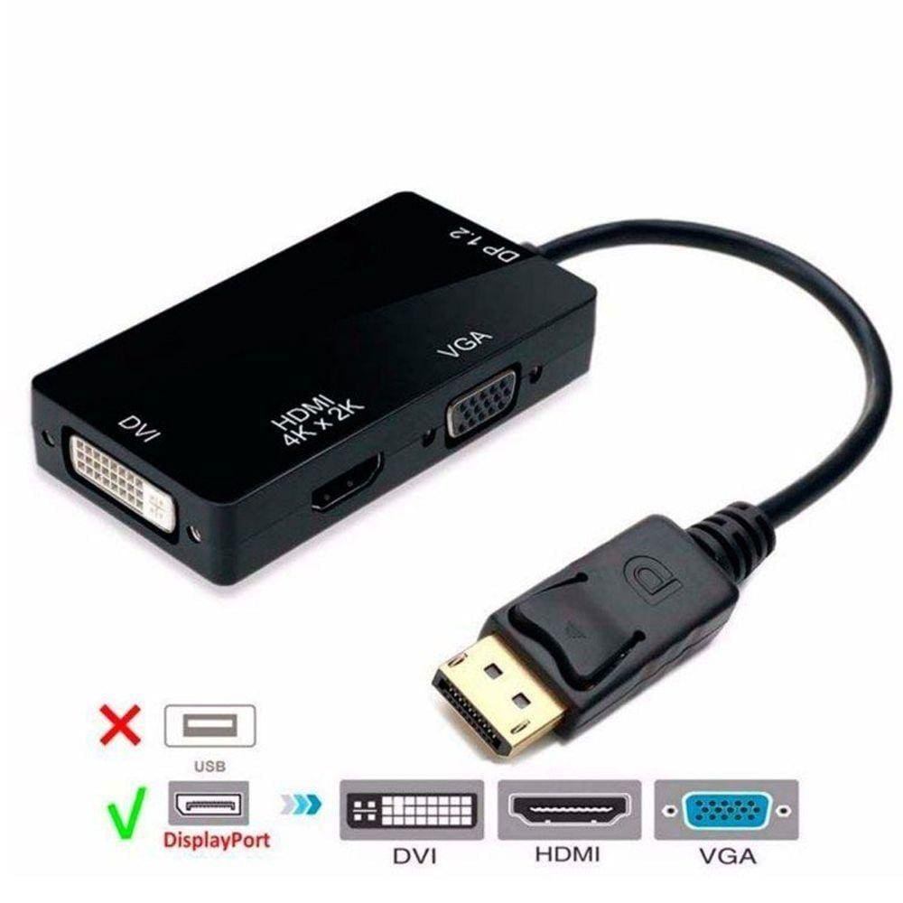 Adaptador Conversor Displayport Para Vga-hdmi-dvi