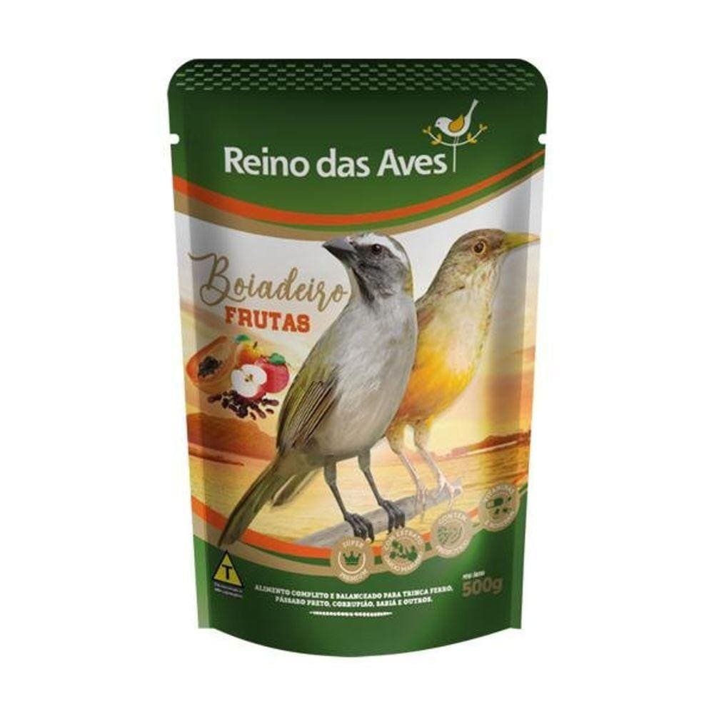 Ração Trinca Ferro Boiadeiro Frutas 500gr Reino Das Aves