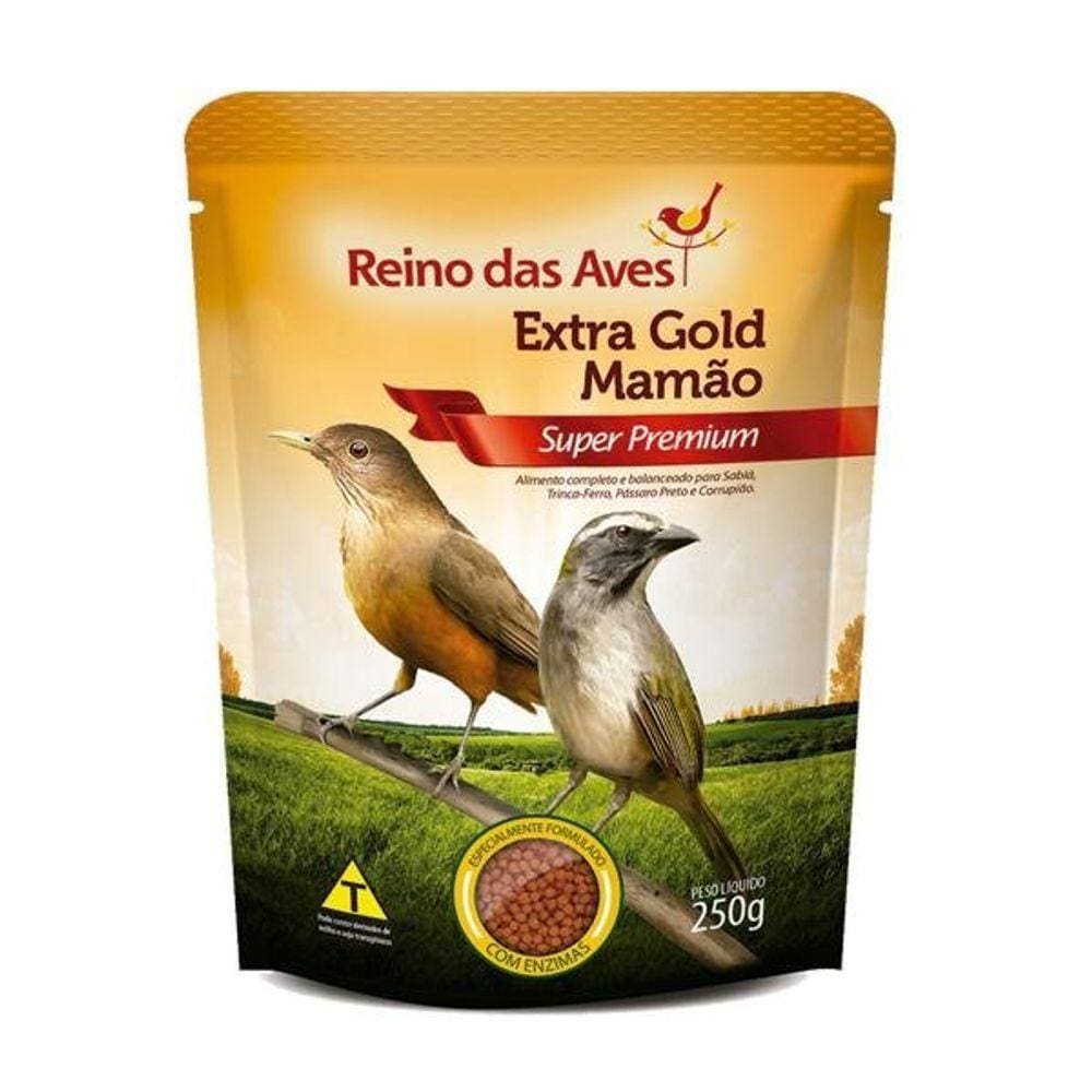 Ração Extra Gold Mamão 250gr Reino Das Aves