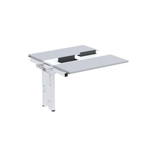 Complemento de Mesa Plataforma para Coworking para 2 Pessoas 150X140 Cinza/Branco