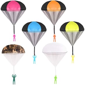 Brinquedo de arremesso Jaysompro, brinquedo de paraquedas, 6 peças para crianças