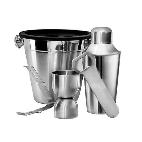 imagem-Jogo Bar Inox Com Coqueteleira Para Drinks Mimo Style