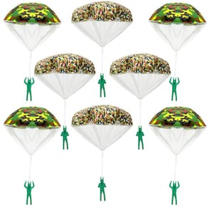 Palmeira de brinquedo Parachute, 8 peças para crianças, sem emaranhados, com design de acampamento