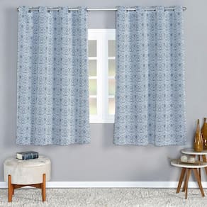 Cortina Sorento 2,80M X 1,60M Jacquard Sala Quarto Cinza