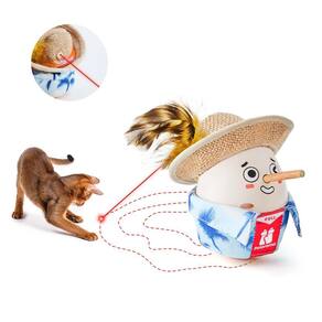Brinquedo a laser Cat Potaroma Electric Self-Wobble com Silvervine