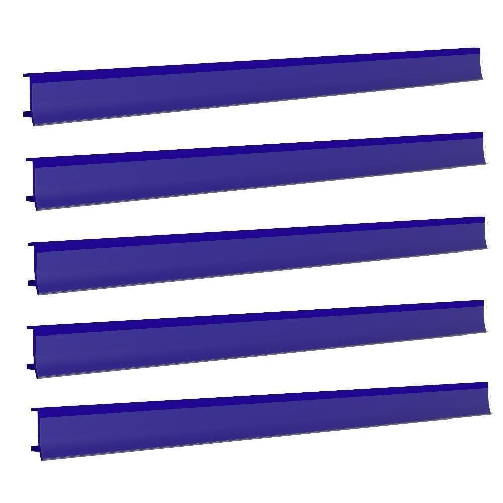 Porta Etiqueta Bandeja Gondola Fit 90 Cm Azul Kit Com 15