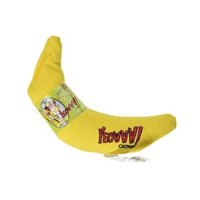 Brinquedo Catnip YEOWWW! Banana amarela 100% orgânica, pacote com 3