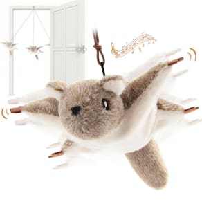 Brinquedos pendurados para gatos Vealind Flying Squirrel Mouse com erva-dos-gatos
