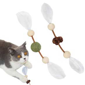 Brinquedos para gatos PEEKAB Catnip Silvervine Fruit Feather Toy 3 unidades