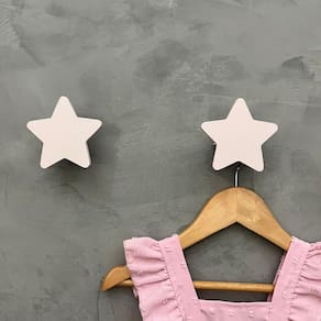 2 Ganchos de parede infantil menina decoração formatos rosa
