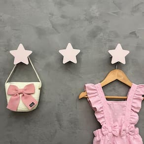 3 Ganchos de parede infantil menina decoração formatos rosa