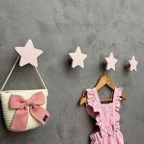 5 Ganchos de parede infantil menina decoração formatos rosa