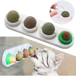 Cat Kitten Toys Malier Edible Catnip Silvervine Ball 4 peças