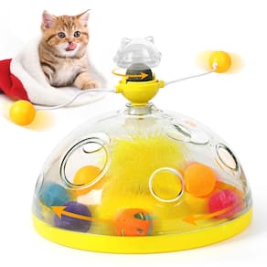 Brinquedo interativo para gatos HOPET para gatos domésticos com bolas de erva-dos-gatos