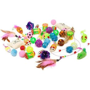 Kitten Toys Set Friends Forever Cat Fishing Pole Catnip 20 unidades