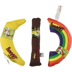 Brinquedo Catnip YEOWWW! Pacote variado orgânico de 3 brinquedos para gatos (2 unidades)