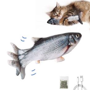 Brinquedo para gatos Potaroma Flapping Fish com erva-dos-gatos prateados 25 cm