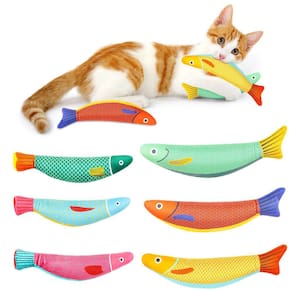Brinquedo Cat Fish Toy XLSXEXCL 6 peças de Catnip Chew Toy para gatos domésticos