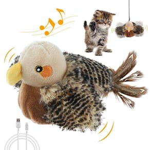 Brinquedo para gatos PETGEEK Gigwi recarregável Flapping Bird com SilverVI