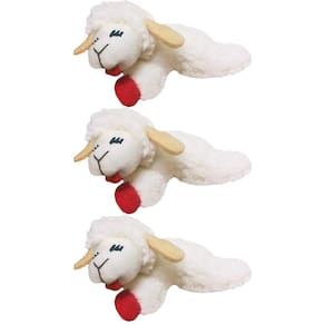Cat Toy Multipet Lamb Chop com catnip de 10 cm, pacote com 3