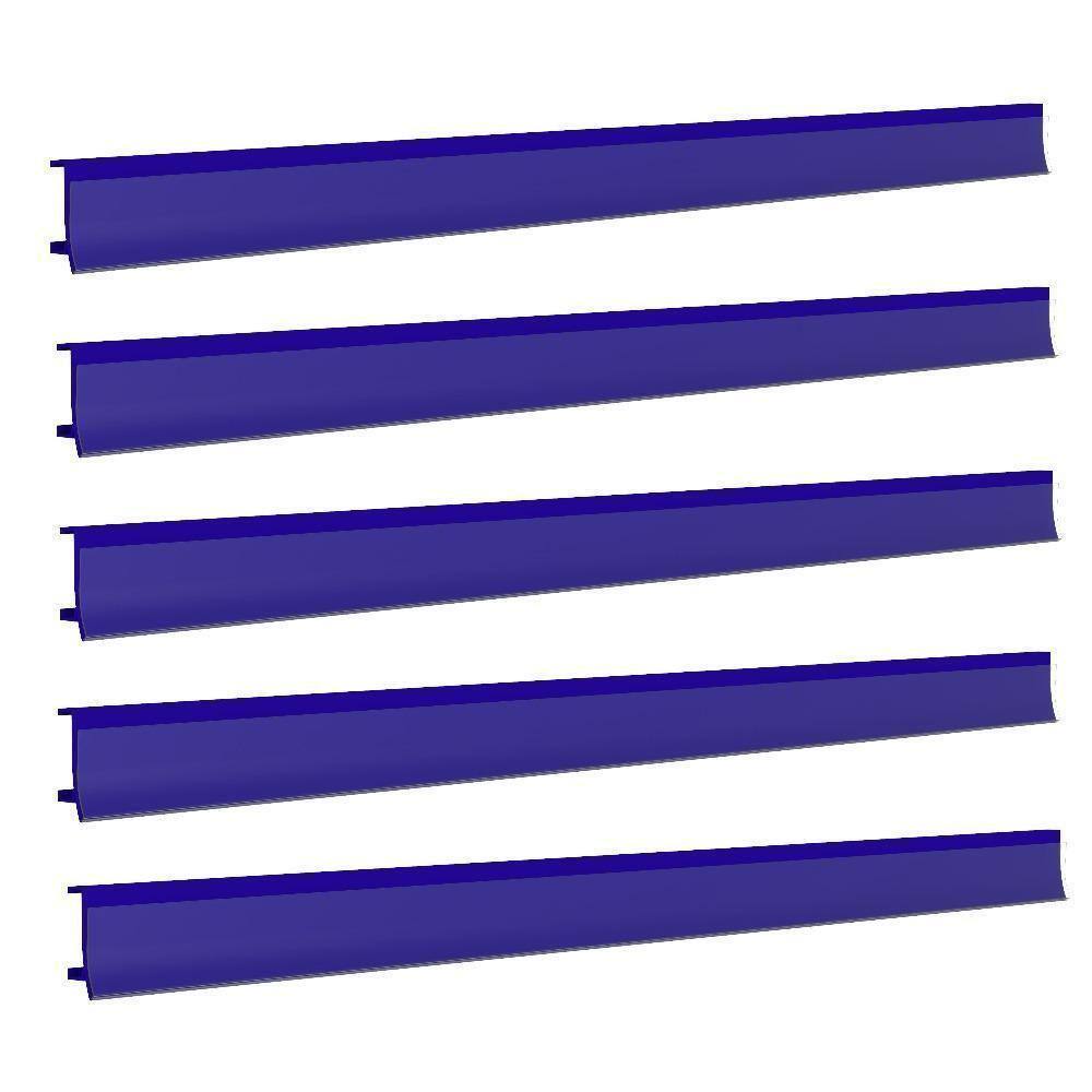 Porta Etiqueta Bandeja Gondola Fit 90 Cm Azul Kit Com 10