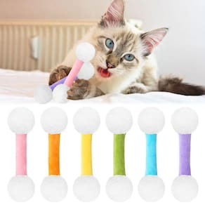 Conjunto de brinquedos Catnip CityVolyeen Swabs Soft Plush Cat Kicker x6