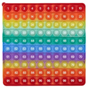 Gráfico de arco-íris do Pop-n-Teach do Pop-n-Teach 100 Pop It Fidget Toy