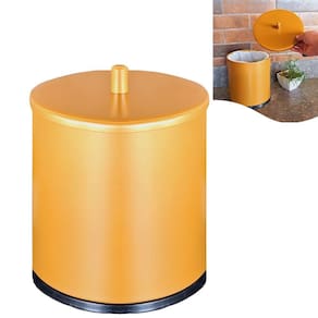 Lixeira 6,3L Cesto Lixo Tampa Cozinha Banheiro Lavabo Escritório Dourado - 30063/P CP