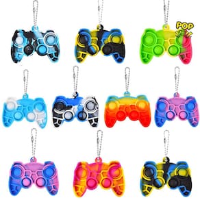 Keychain Fidget Toy, pacote com 10, mini controlador Pop It para todos