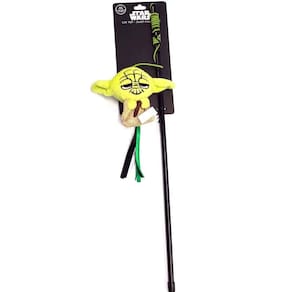 Varinha Cat Teaser Silver Paw Star Wars Yoda 45 cm com Catnip