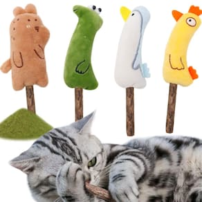 Brinquedo para mastigar para gatos Joiena Christmas com palitos Silvervine, 3 unidades