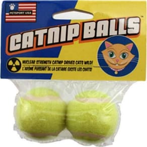 Catnip Balls PetSport 1.5, pacote com 2 unidades não tóxicas para gatos