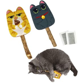 Brinquedos para gatos, feltro de lã SNOWLOVE, 2 peças com bastão de videira prateada e tampa