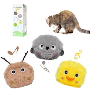 Cat Toy Zugesify Chirping Balls com SilverVine Catnip, pacote com 3