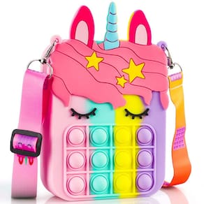 Bolsa de ombro Isapral Big Pop para meninas e mulheres (Rainbow)