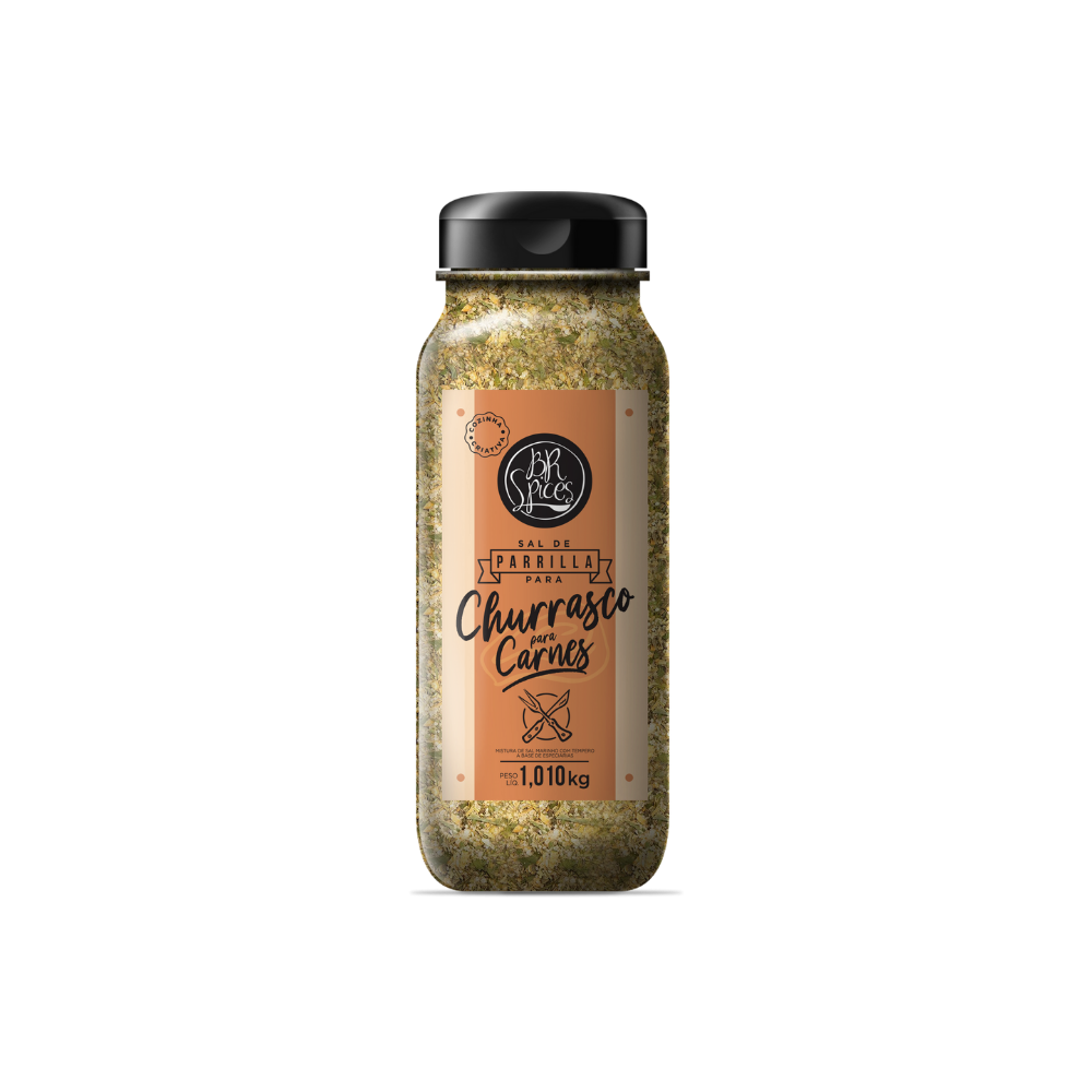 Sal De Parrilla Para Carnes BR Spices Pote 1,010KG