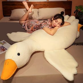 Almofada de pelúcia para bichos de pelúcia Srutirbo Giant White Goose 130cm