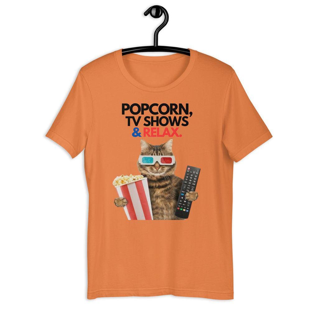 Camiseta Masculina - Cat Fun Popcorn
