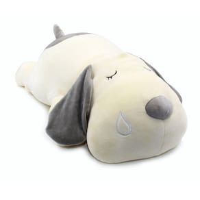 Almofada de pelúcia Vintoys Dog Hugging Travesseiro de pelúcia cinza 60 cm